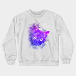 Cat Watercolor Spirit Crewneck Sweatshirt